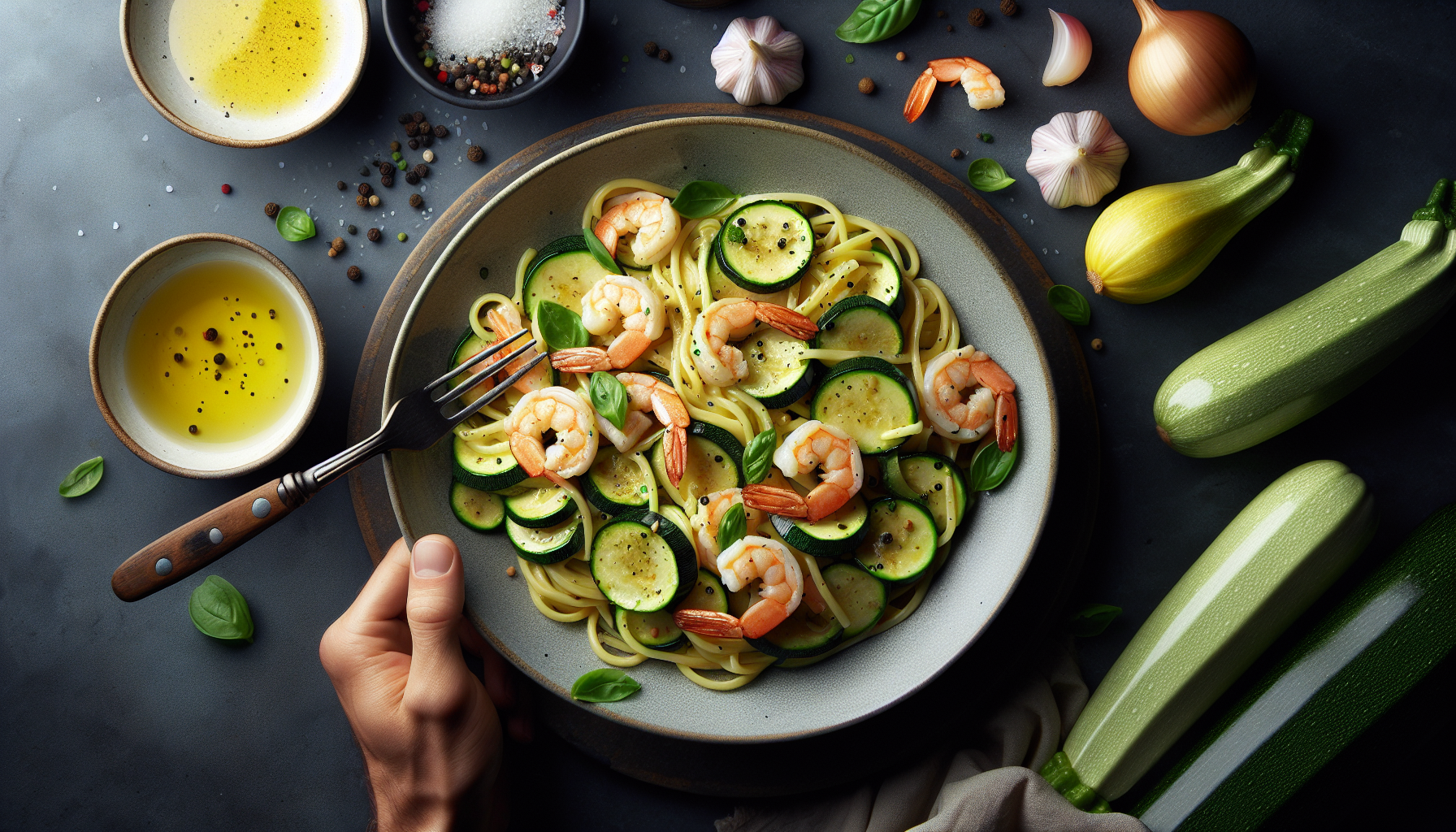 pasta zucchine gamberetti ricetta